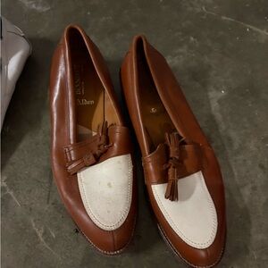 Alden Brown and Cream Leather Tassel Loafers